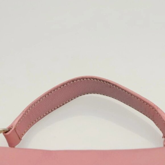 Miu Miu Hand Bag Leather 2way Pink Gold Auth 125296 - Picture 9 of 16